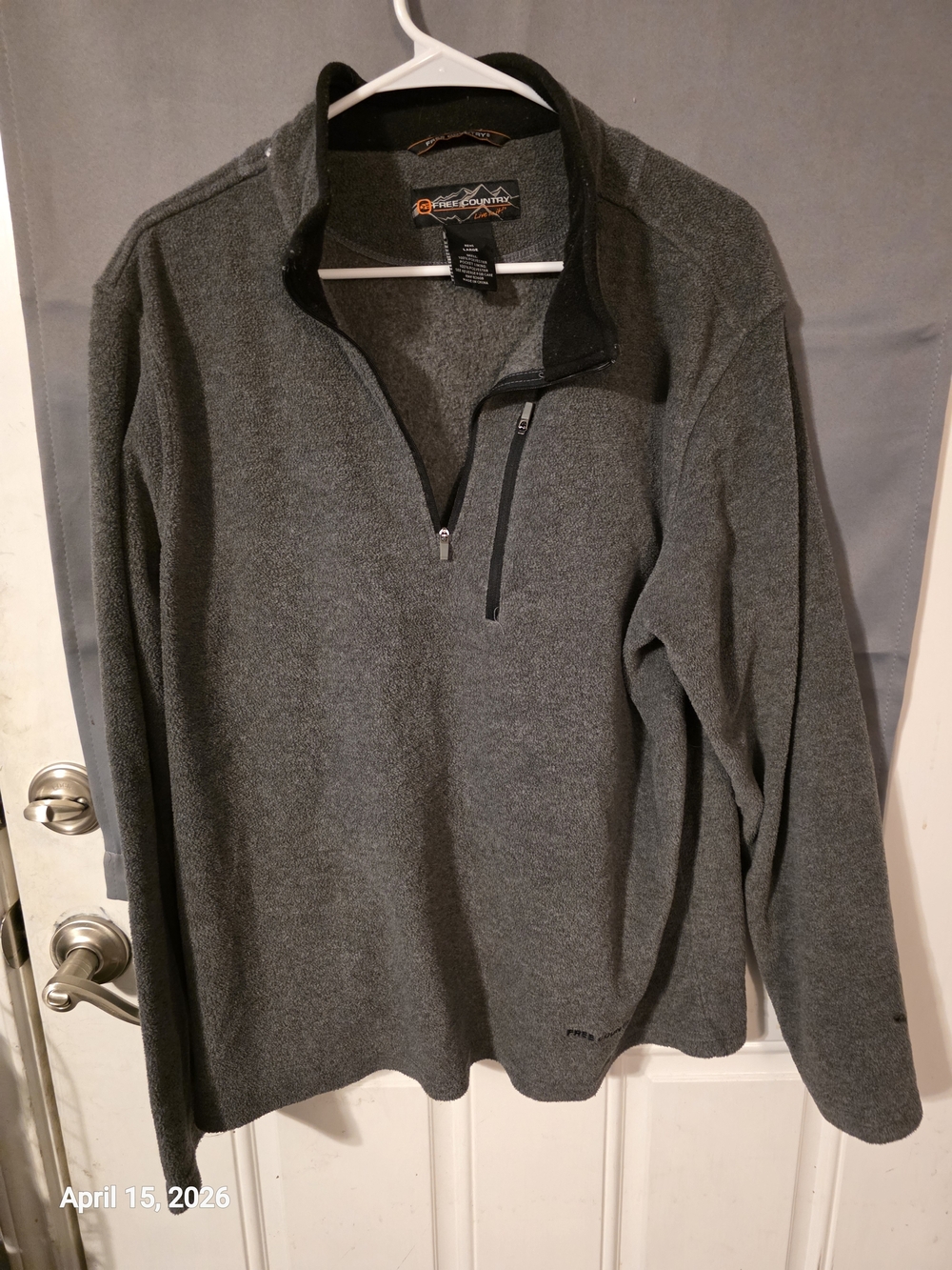Free Country Men's Dark Gray Half-Zip Fleece Pullover